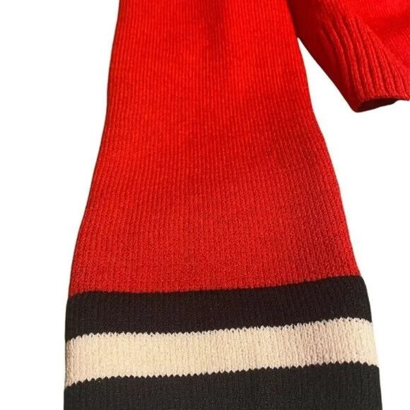 ST JOHN COLLECTION Classic Santana Knit Red Zip Cardigan Sweater Size: P (2) - Picture 4 of 6